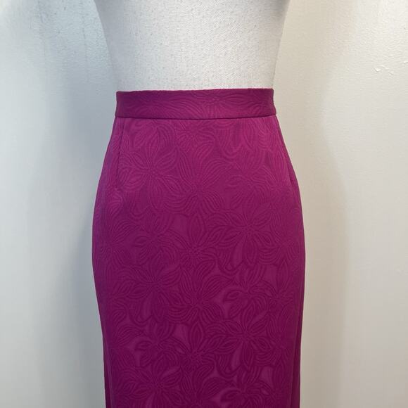 Le Suit Woman Skirt Suit Plus size 14W Pink Vienna Berry Embossed Career Wedding - Picture 10 of 13